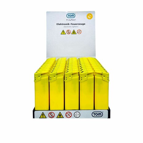 Elektrische Aanstekers - Geel Bedrukbare Aansteker blanco - 50 stuks - Verstelbare &amp; navulbaar 