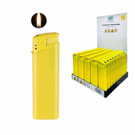 Elektrische Aanstekers - Geel Bedrukbare Aansteker blanco - 50 stuks - Verstelbare &amp; navulbaar 
