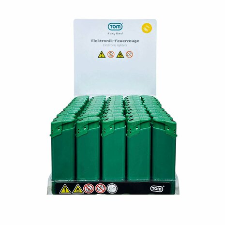 Elektrische Aanstekers - Groen Bedrukbare Aansteker blanco - 50 stuks - Verstelbare &amp; navulbaar 