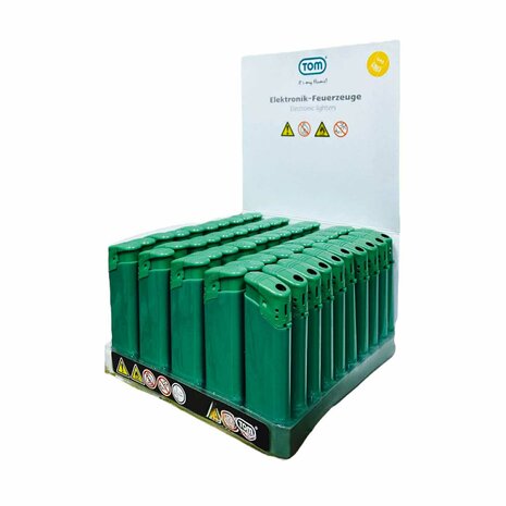 Elektrische Aanstekers - Groen Bedrukbare Aansteker blanco - 50 stuks - Verstelbare &amp; navulbaar 