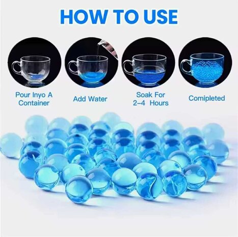 Gel balls - 10,000 pieces -orbeez balls - 7-8mm blue color