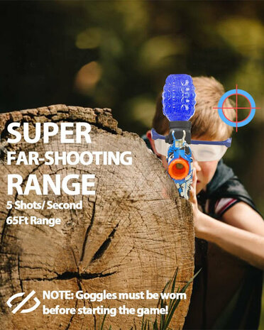 Gel Blaster AK47 Rood - Luminous Silencer met Led licht - compleet set - oplaadbaar - 45 cm 