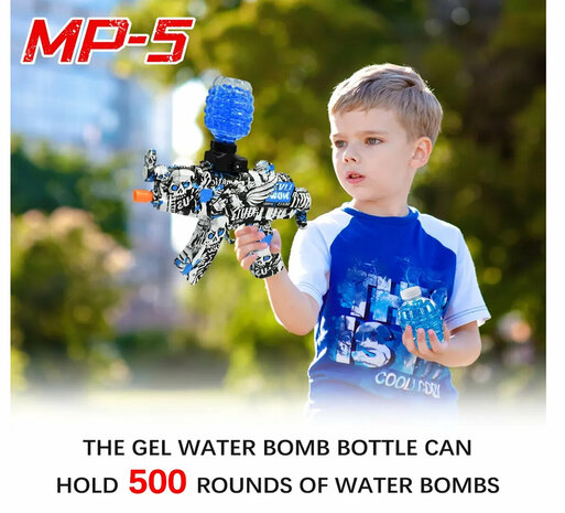 Gel Blaster AK47 Rood - Luminous Silencer met Led licht - compleet set - oplaadbaar - 45 cm 