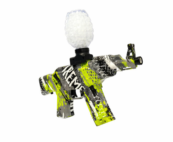 Gel Blaster AK47 Groen- Luminous Silencer met Led licht - compleet set - oplaadbaar - 45 cm 