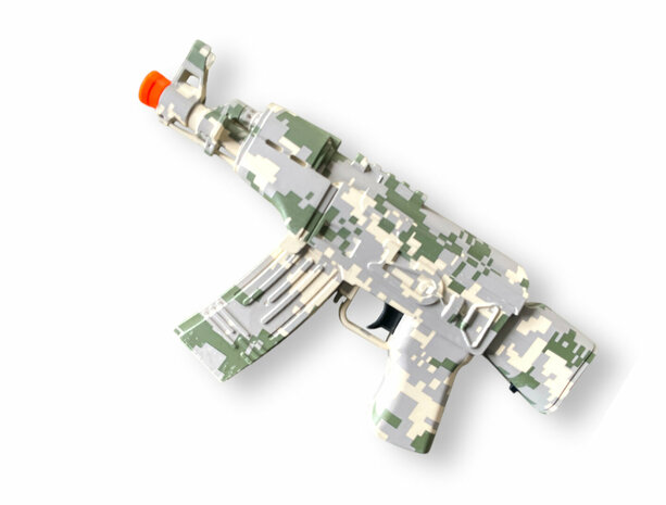 Gel Blaster AK47 Army - Luminous Silencer met Led licht - compleet set - oplaadbaar - 45 cm 