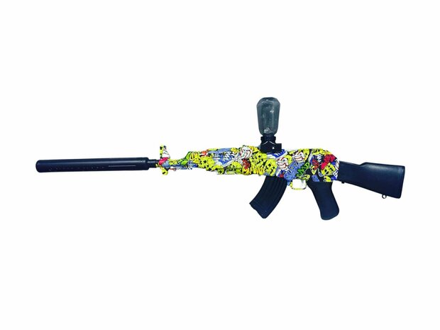 Shooting Elite Gel Blaster - Luminous Silencer - AK 47 Led Light - compleet set - Oplaadbaar - 74CM G