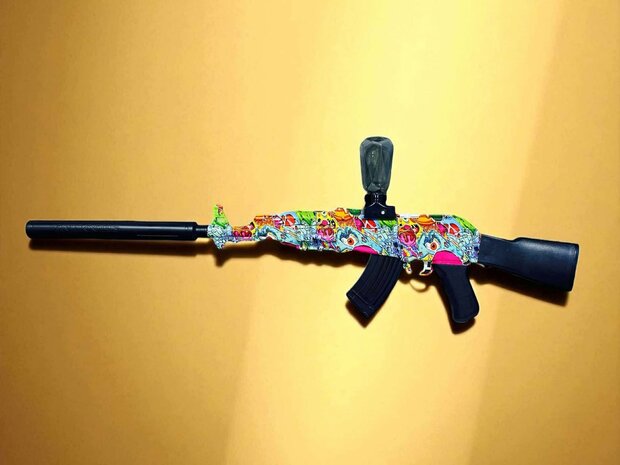 Shooting Elite Gel Blaster - Luminous Silencer - AK 47 Led Light - compleet set - Oplaadbaar - 74CM