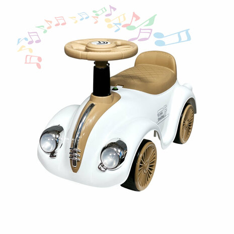 Kinderen Loopauto met muziek en lichtjes - Classic Luxury Retro Car - 55CM - mix