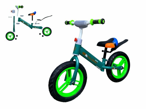 Kinderloopfiets 80 cm - rubber banden - Mengele Baby - vanaf 1 jaar mix