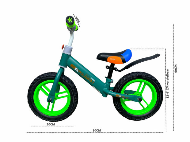 Kinderloopfiets 80 cm - rubber banden - Mengele Baby - vanaf 1 jaar mix