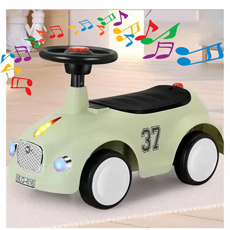 Loopauto met toeter en lichtjes 60 CM - vanaf 12 maanden
