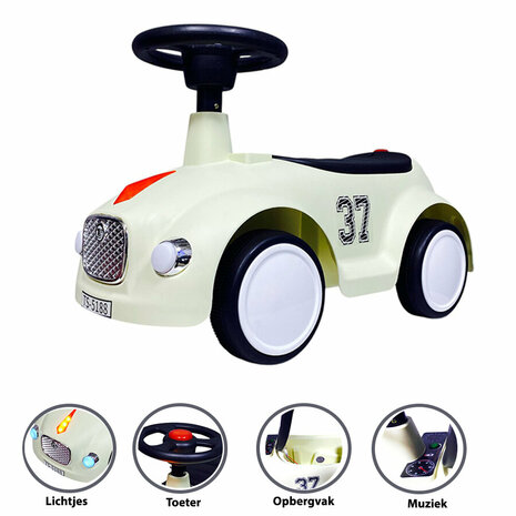Loopauto met toeter en lichtjes 60 CM - vanaf 12 maanden