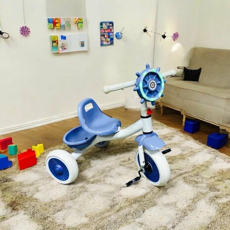 Driewieler kinderfiets - met pedalen - licht &amp; geluid 63 CM