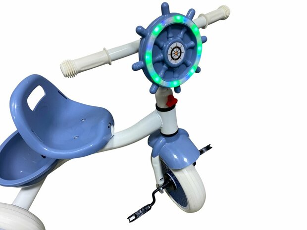 Driewieler kinderfiets - met pedalen - licht &amp; geluid 63 CM