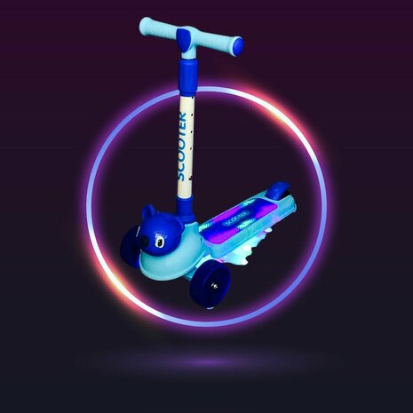 Step - Scooter - Kinderstep met 3 wielen - Koala - opvouwbaar - Kantelstep - Met Licht &amp; Muziek