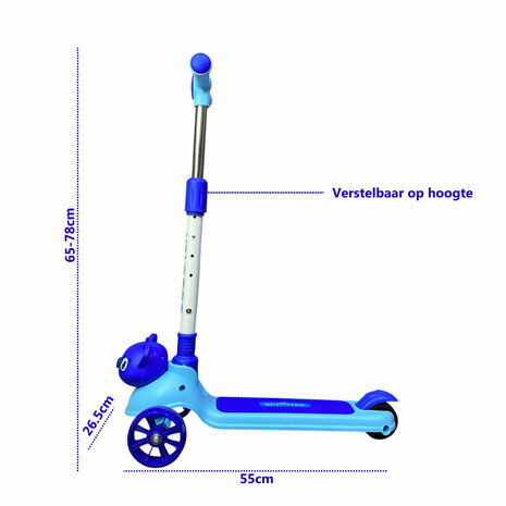 Step - Scooter - Kinderstep met 3 wielen - Koala - opvouwbaar - Kantelstep - Met Licht &amp; Muziek