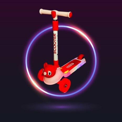 Step - Scooter - Kinderstep met 3 wielen - Koala - opvouwbaar - Kantelstep - Met Licht &amp; Muziek