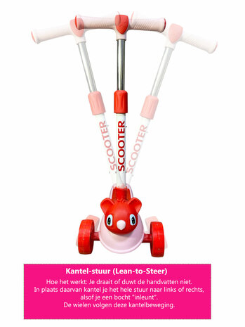 Step - Scooter - Kinderstep met 3 wielen - Koala - opvouwbaar - Kantelstep - Met Licht &amp; Muziek
