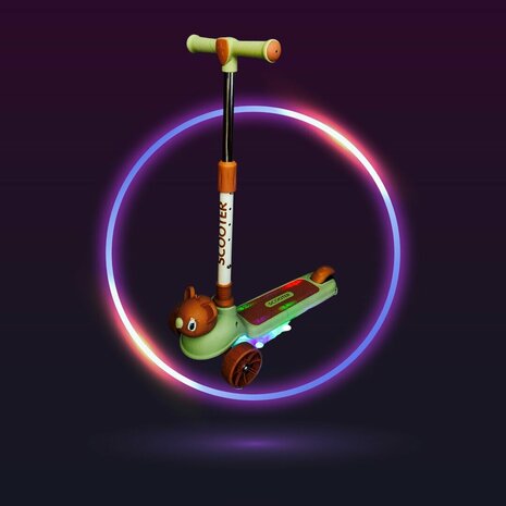 Step - Scooter - Kinderstep met 3 wielen - Koala - opvouwbaar - Kantelstep - Met Licht &amp; Muziek
