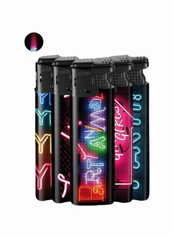 Aansteker Windproof  - tray van 50 stuks - Aanstekers Turbo Disco Print