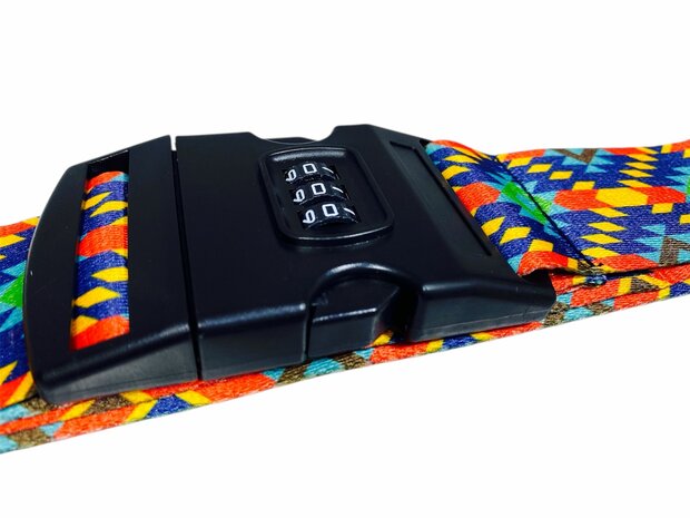 Bagageriemen met Cijferslot &ndash; Verstelbare tot 190CM - met ID-label - Nylon
