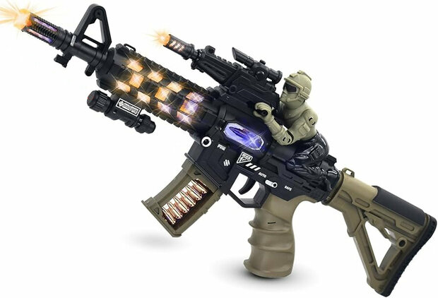 SPIELZEUGGEWEHR DREHENDES GESCHOSS 50,5 CM