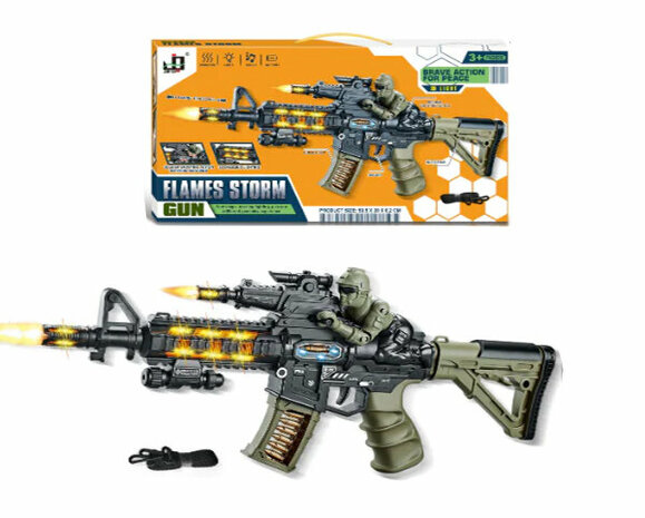 SPIELZEUGGEWEHR DREHENDES GESCHOSS 50,5 CM