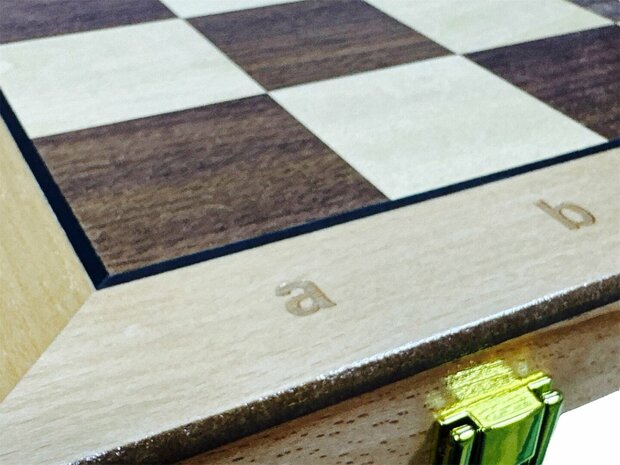 Chess and checkers 2-in-1 pack - Foldable - 52x52 cm - Wood