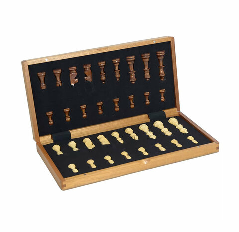 Rosewood Chess Board - With Integrated Lock - Magnetic Chessboard 38.8cm
