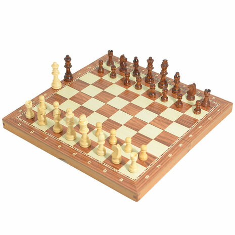 Rosewood Chess Board - With Integrated Lock - Magnetic Chessboard 38.8cm