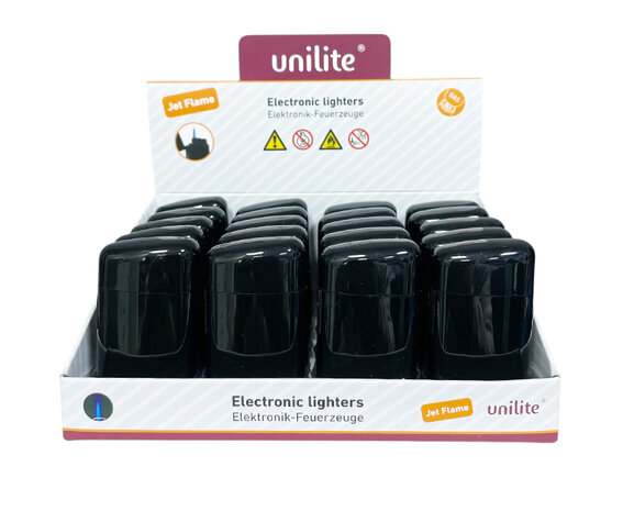 Unilite Jet-flame  Piano Black - 20 stuks in display