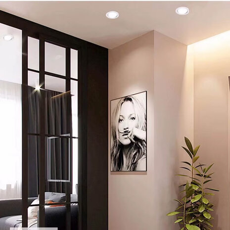 LED downlight spots - 7W - 3 kleuren - Inbouwspot - Zilver design