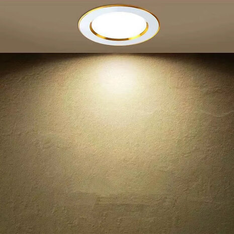 LED downlight spots - 7W - 3 kleuren - Inbouwspot - Gold design