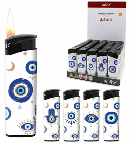 Aanstekers 50 stuks-  Unilite&reg; - Fatima Hand Print - Mykonos 