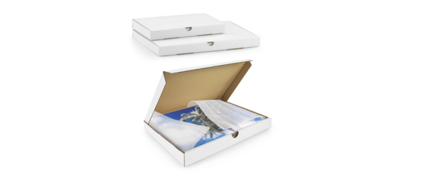 Brievenbusdoos bovenklep (A4+) wit | 350 x 250 x 27 mm