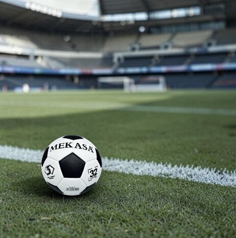 Voetbal - Strandvoetbal Offici&euml;le afmetingen en gewicht van de voetbal - matzwarte en witte voetbal - wedstrijdbal 380 g