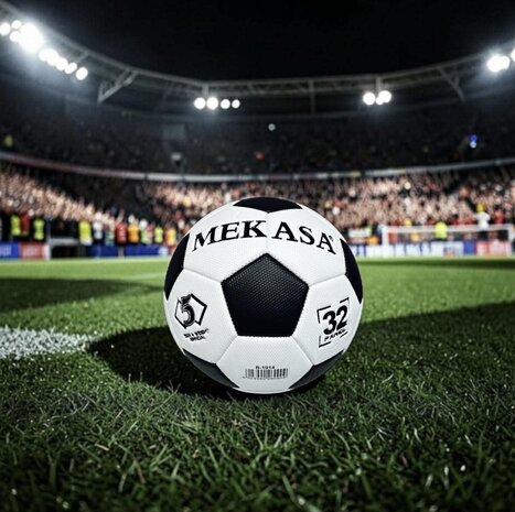 Voetbal - Strandvoetbal Offici&euml;le afmetingen en gewicht van de voetbal - matzwarte en witte voetbal - wedstrijdbal 380 g