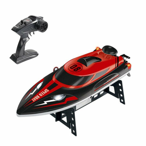 Speed Race boot &ndash; HJ808 RC Speedboot met 2.4 GHz Afstandsbediening - Rood