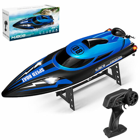 Speed Race Boat &ndash; HJ808 RC Speedboot met 2.4 GHz Afstandsbediening - blauw