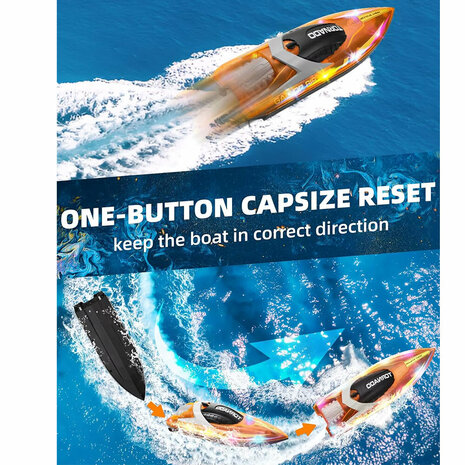 Gallop RC Speedboot &ndash; LED-verlichting, Hoge Snelheid - 2.4GHZ  Tornado boat 
