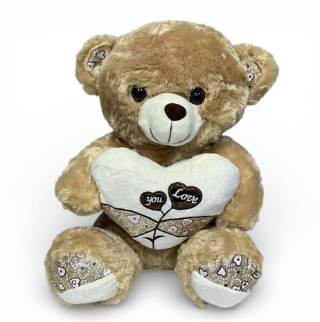 Knuffelbeer - Schattig teddybeer -  You Love - zacht speciaal  knuffelbier 40 CM