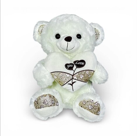 Knuffelbeer - Schattig teddybeer -  You Love - zacht speciaal  knuffelbier 40 CM  W