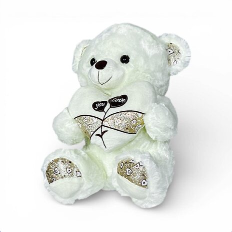 Knuffelbeer - Schattig teddybeer -  You Love - zacht speciaal  knuffelbier 40 CM  W
