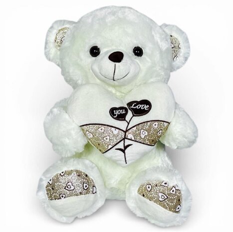 Knuffelbeer - Schattig teddybeer -  You Love - zacht speciaal  knuffelbier 40 CM  W
