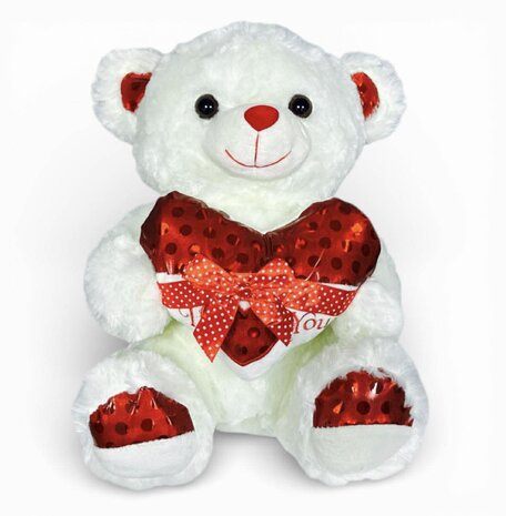 Knuffelbeer - Schattig teddybeer -  i Love You - zacht speciaal  knuffelbier 40 CM hartje