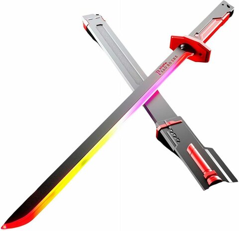 Dazzling Spray Sword &ndash; Katana Zwaard met LED-licht, Rook, Vonken en Geluid (70 cm)