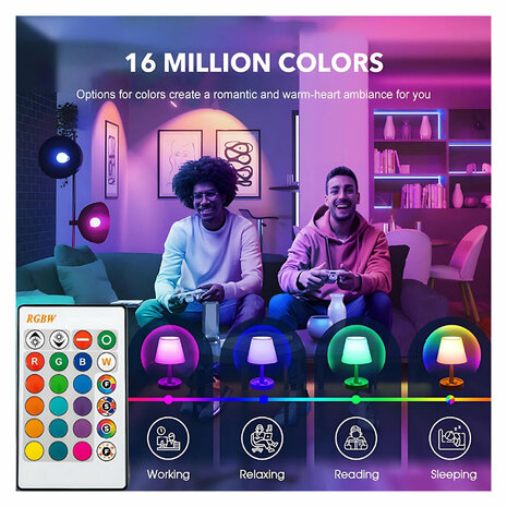 RGBW-LED-Farbwechsellampe &ndash; E27 15W mit Fernbedienung