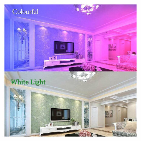 RGBW-LED-Farbwechsellampe &ndash; E27 15W mit Fernbedienung