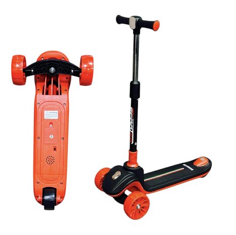 Kinderstep 3 Wielen - Scooter - Driewieler Step Opvouwbaar - Kantelstep - Met Licht &amp; Muziek S