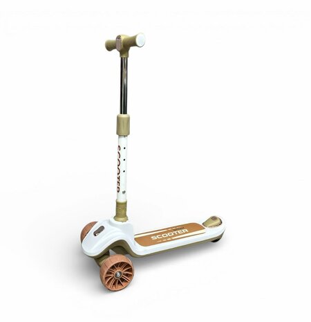 Kinderstep 3 Wielen - Scooter - Driewieler Step Opvouwbaar - Kantelstep - Met Licht &amp; Muziek S